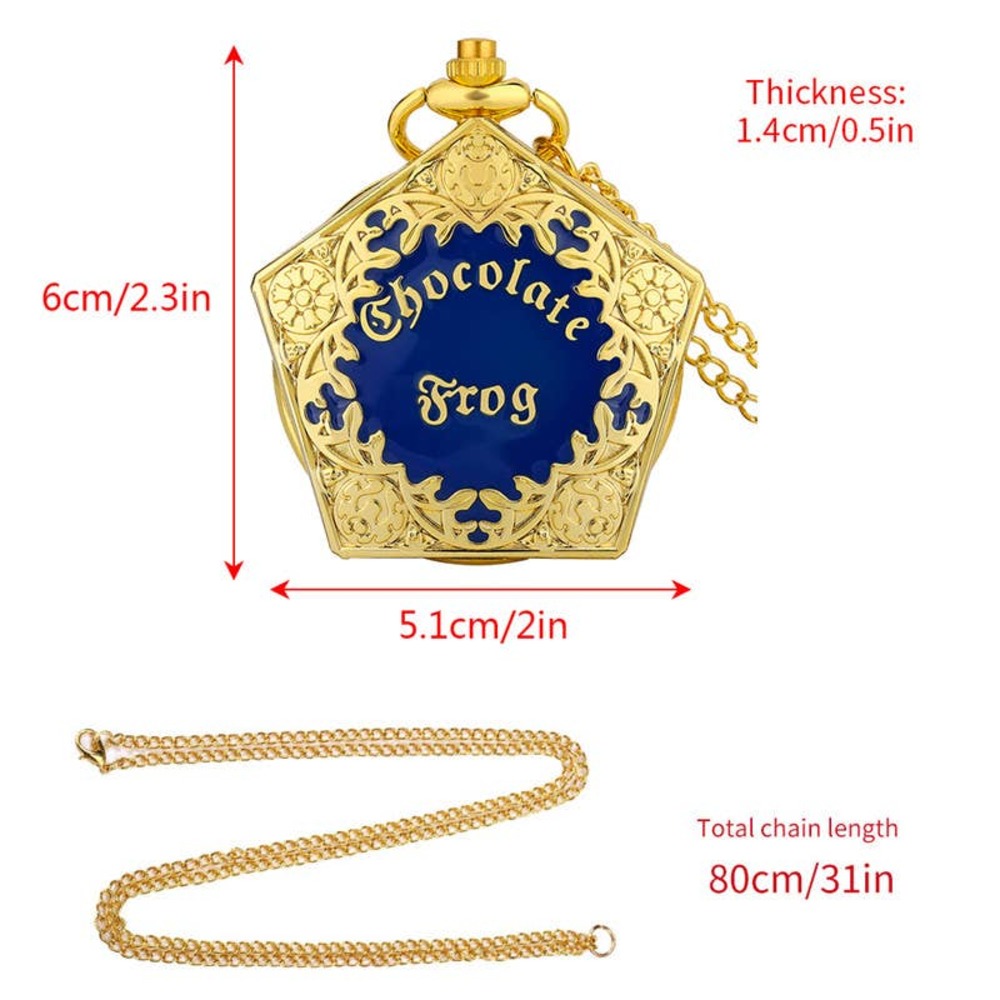 Chocolate Frog NEW Harry Potter Pocket Watch Fan Gift Hogwarts Wizard - Picture 4 of 4